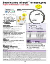 Thumbnail of document Data Sheet - OS36SM Subminiature IR Sensor w/Thermocouple Outputs